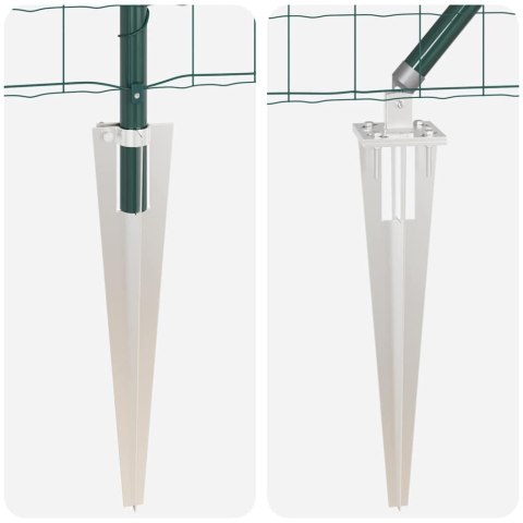 EURO OGRODZENIE Z 13 SŁUPKAMI SZPIKULCAMI 0.6X50M ZE STALI OCYNKOWANEJ ZIELONEJ