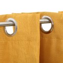 ZASŁONY STYLIZOWANE NA LNIANE 2SZT ŻÓŁTE 140X225CM