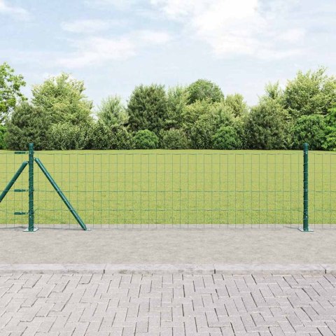 EURO OGRODZENIE Z 13 SŁUPKAMI FLANSZOWYMI 0.6X50M STAL OCYNKOWANA