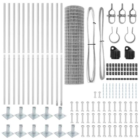 OGRODZENIE EURO Z 13 FLAŻOWANAMI 0.8X25M ZE STALI OCYNKOWANEJ