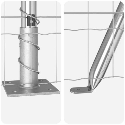 OGRODZENIE EURO Z 13 SŁUPKAMI Z FLANSZAMI 0.6X50M ZE STALI OCYNKOWANEJ