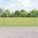 OGRODZENIE EURO Z 7 FLANSZOWYMI SŁUPKAMI 1.4X10M STAL OCYNKOWANA