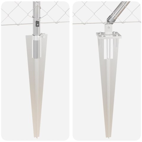 ZESTAW SŁUPKÓW OGRODZENIOWYCH SREBRNY 25X 1M