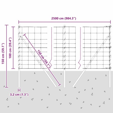 OGRODZENIE 1X25M ZE STALI GALWANIZOWANEJ