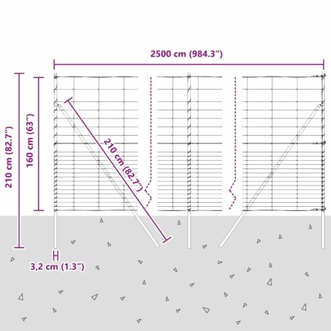 OGRODZENIE 1,6X25M Z OCYNKOWANEJ STALI