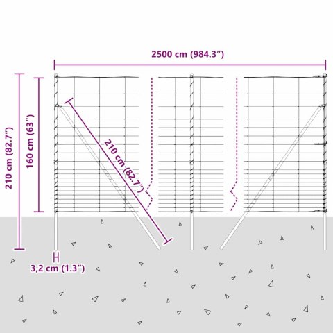 OGRODZENIE Z SIATKI 1.6X 25M ZE STALI OCYNKOWANEJ