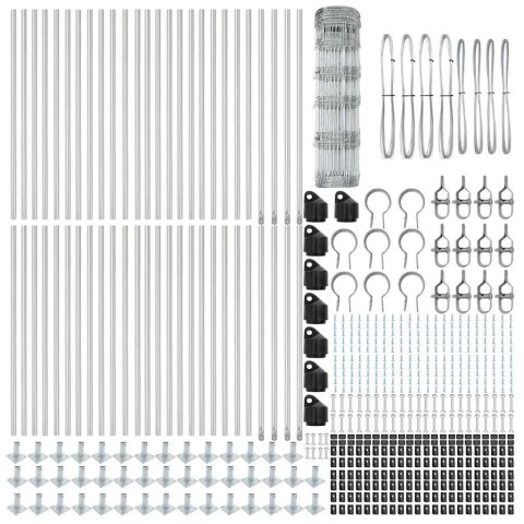 VidaXL Ogrodzenie Polowe 0,8 x 100 m Stal Galwanizowana