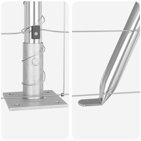 OGRODZENIE POLOWE 0,8X100 M ZE STALI GALWANIZOWANEJ