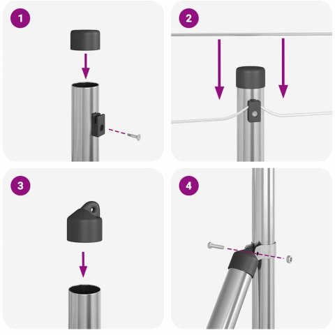OGRODZENIE POLOWE 1X50M ZE STALI GALWANIZOWANEJ