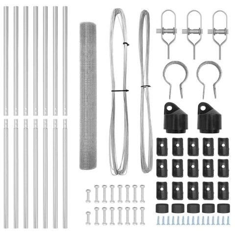 OGRODZENIE Z DRUTU SPAWANEGO Z 7 SŁUPKAMI 1,4X10M STAL OCYNKOWANA