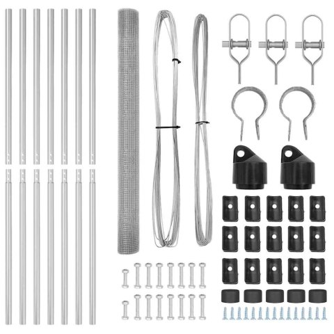 OGRODZENIE Z DRUTU SPAWANEGO Z 7 SŁUPKAMI 1,5X10M ZE STALI OCYNKOWANEJ