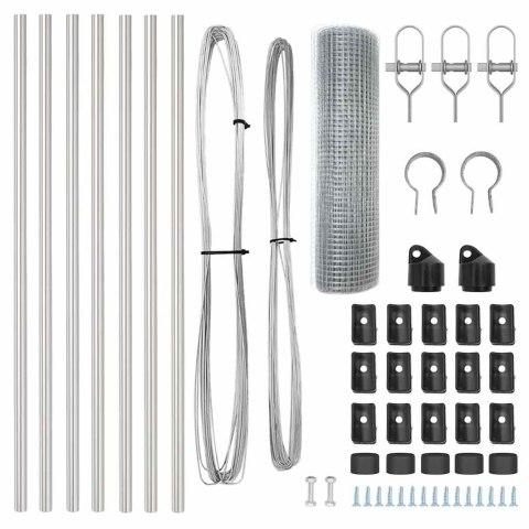 OGRODZENIE ZESPAWANE Z 7 SŁUPKAMI 0.6X10M ZE STALI OCYNKOWANEJ