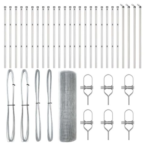 OGRODZENIE SPAWANE Z 13 SŁUPKAMI 0.6X50M STAL OCYNKOWANA