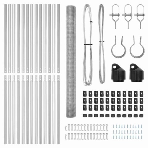 OGRODZENIE SPAWANE Z 13 SŁUPKAMI 1,5X50M ZE STALI OCYNKOWANEJ