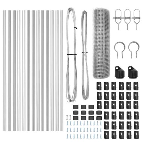 OGRODZENIE WELDED WIRE Z 13 SŁUPKAMI 0,8X25M STAL OCYNKOWANA