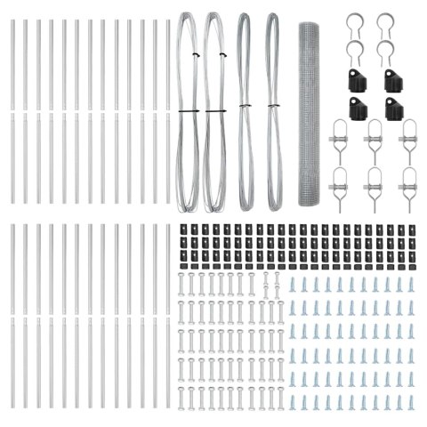 OGRODZENIE Z DRUTU SPAWANEGO Z 13 SŁUPKAMI 1X100M ZE STALI OCYNKOWANEJ