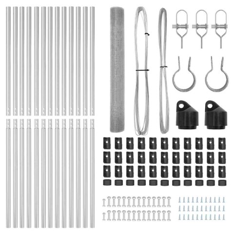 OGRODZENIE Z DRUTU SPAWANEGO Z 13 SŁUPKAMI 1,2X25M STAL OCYNKOWANA