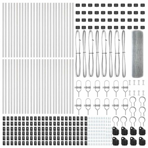 OGRODZENIE Z SIATKI SPAWANEJ Z 13 SŁUPKAMI 0.6X100M STAL OCYNKOWANA