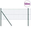 OGRODZENIE SPAWANE Z 13 SŁUPKAMI ZIELONE 0.8X50M STAL