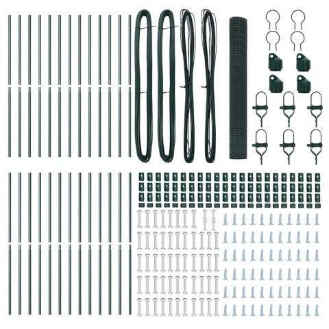 OGRODZENIE Z DRUTU SPAWANEGO Z 13 SŁUPKAMI ZIELONE 1X50M STAL