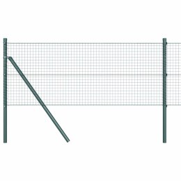 OGRODZENIE Z DRUTU SPAWANEGO Z 7 SŁUPKAMI ZIELONE 0.4X10M STAL