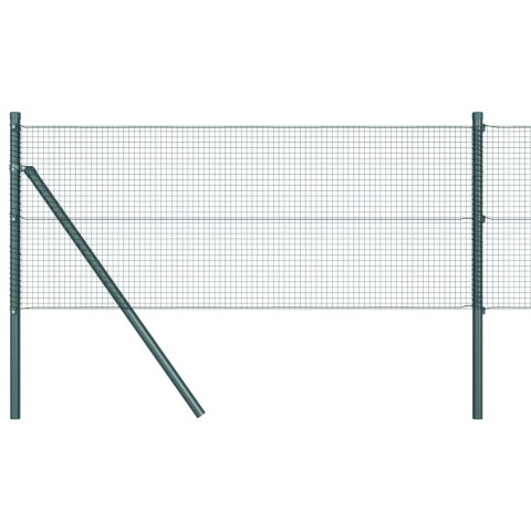 OGRODZENIE Z DRUTU SPAWANEGO Z 7 SŁUPKAMI ZIELONE 0.8X10M STAL