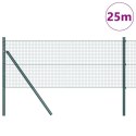 OGRODZENIE Z WĘZŁAMI Z 13 SŁUPKAMI ZIELONE 0.4X25M STAL