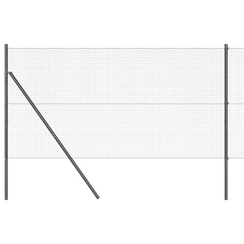 OGRODZENIE SPAWANE Z 7 SŁUPKAMI SZARY 1.4X10M STAL