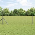 OGRODZENIE Z 13 SŁUPAMI SZARY 0.4X25M STAL