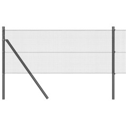 OGRODZENIE Z 13 SŁUPKAMI SZARE 0.4X 25M STAL