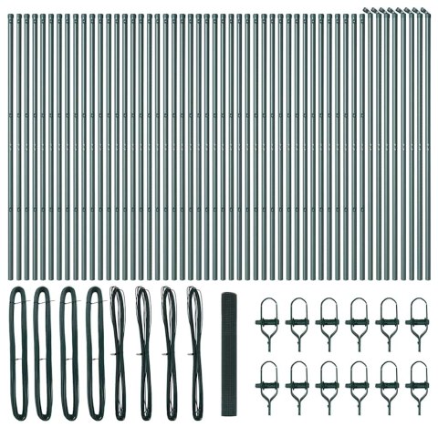 OGRODZENIE Z DRUTU SPAWANEGO Z 13 SŁUPKAMI ZIELONE 1X100M STAL