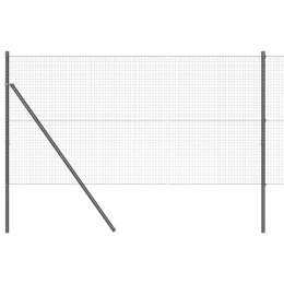 OGRODZENIE Z DRUTU SPAWANEGO Z 7 SŁUPKAMI SZARY 1,2X10M STAL