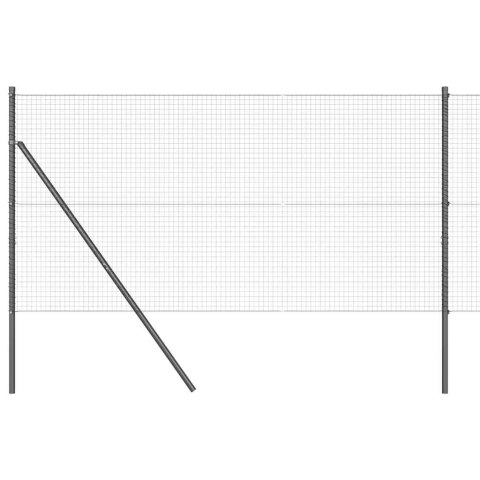 OGRODZENIE Z DRUTU SPAWANEGO Z 7 SŁUPKAMI SZARY 1,2X10M STAL