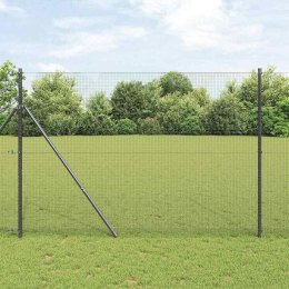 OGRODZENIE Z DRUTU SPAWANEGO Z 7 SŁUPKAMI SZARY 1.5X10M STAL