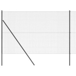 OGRODZENIE Z DRUTU SPAWANEGO Z 7 SŁUPKAMI SZARY 1.5X10M STAL