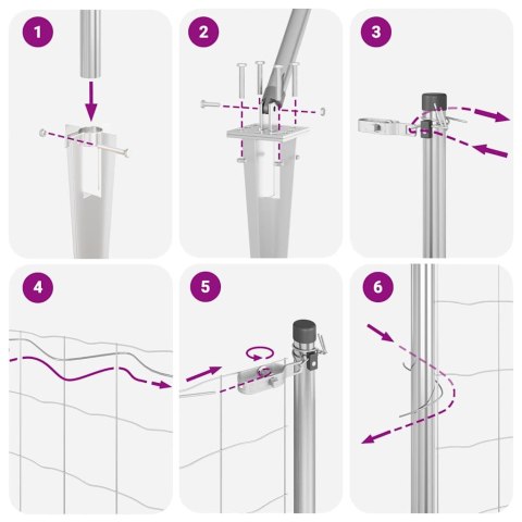 OGRODZENIE SPAWANE Z 7 PALIKAMI 1.6X10M STAL OCYNKOWANA
