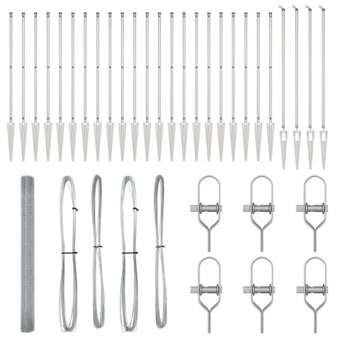 OGRODZENIE Z 13 SŁUPKAMI SZPIKULCA 1.5X50M STAL OCYNKOWANA