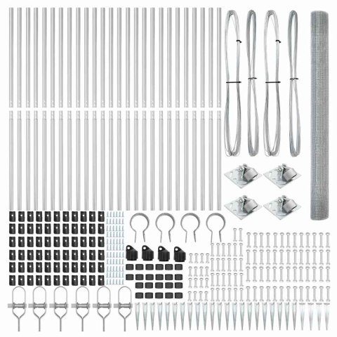 OGRODZENIE Z 13 SŁUPKAMI SZPIKULCA 1.5X50M STAL OCYNKOWANA