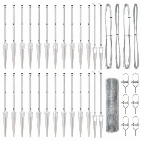 OGRODZENIE Z DRUTU SPAWANEGO Z 13 KOLCAMI 0,5X50M STAL OCYNKOWANA
