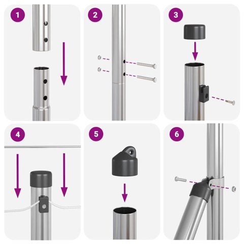 OGRODZENIE Z DRUTU SPAWANEGO Z 13 KOLCAMI 1.2X25M ZE STALI OCYNKOWANEJ