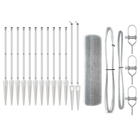 OGRODZENIE Z DRUTU SPAWANEGO Z 13 KOLCAMI 1X25M STAL OCYNKOWANA