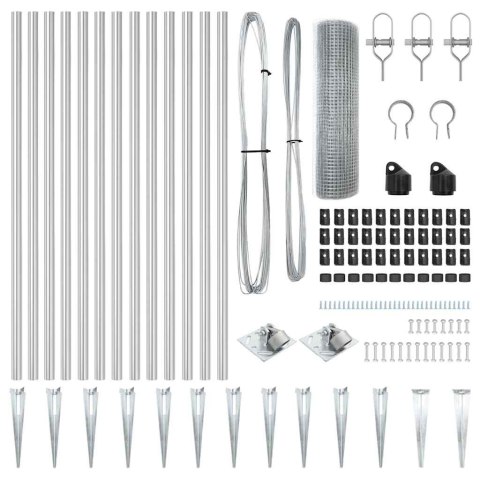 OGRODZENIE Z DRUTU SPAWANEGO Z 13 KOLCAMI 1X25M STAL OCYNKOWANA
