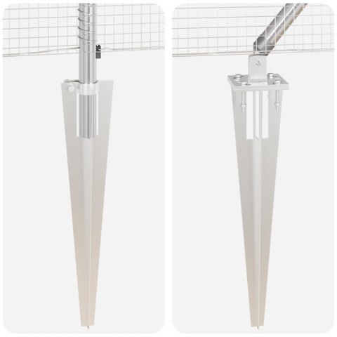 OGRODZENIE Z SIATKI Z 13 PALIKAMI 0,8X25M STAL OCYNKOWANA