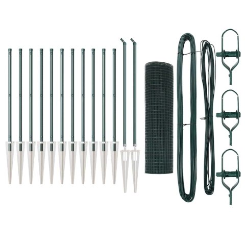 OGRODZENIE SPAWANE Z 13 KOLCAMI ZIELONE 0.8X25M STAL