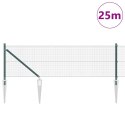 OGRODZENIE SPAWANE Z 13 KOLCAMI ZIELONE 0.8X25M STAL