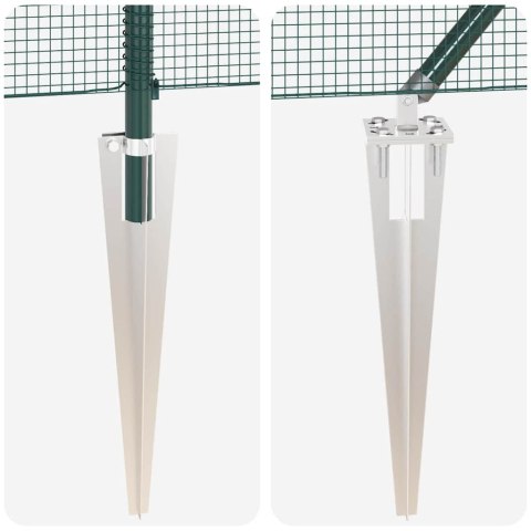 OGRODZENIE SPAWANE Z 7 SŁUPKAMI ŻĄDŁOWYMI ZIELONE 1.6X10M STAL