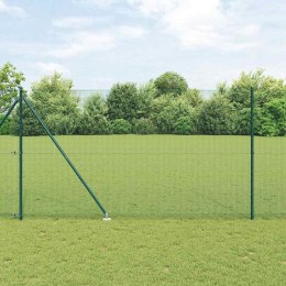 OGRODZENIE Z 7 SŁUPKAMI SPIKE ZIELONE 1,5X10M STAL