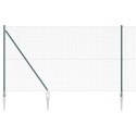 OGRODZENIE Z 7 SŁUPKAMI SPIKE ZIELONE 1,5X10M STAL