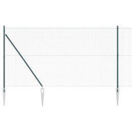 OGRODZENIE Z 7 KOLCAMI ZIELONYM 1.4X10M STAL
