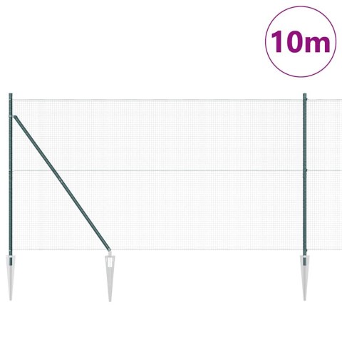 OGRODZENIE Z 7 KOLCAMI ZIELONYM 1.4X10M STAL